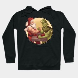 Santa Christmas Armwrestling Hoodie